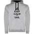 KRUSKIS Keep Calm And Sail Two-Colour hoodie Серо-черный, L - фото #3