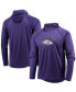 Фото #2 товара Men's Purple Baltimore Ravens Raglan Long Sleeve Hoodie T-shirt