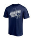 Фото #3 товара Men's Navy Dallas Cowboys Hometown Collection State Shape T-shirt