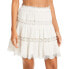 Surf Gypsy Womens Seersucker Crochet Trim A-Line Skirt White Size M