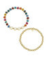 ფოტო #1 პროდუქტის Multi Color Quartz Mama Stone and Beaded Stretch Bracelet Set