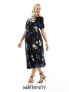 Nobody's Child Maternity Bonnie midi dress in blue floral