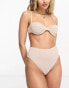 4th & Reckless lopez textured bikini top in stone