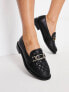 River Island chain detail loafer in black