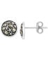 ფოტო #4 პროდუქტის 2-Pc. Set Marcasite Stud & Oval Hoop Earrings in Sterling Silver