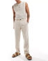 Фото #1 товара Jack & Jones linen mix chino in cream