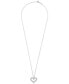 ფოტო #6 პროდუქტის Diamond Open Heart Pendant Necklace (1 ct. t.w.) in 14k White or Yellow Gold, 18" + 2" extender