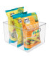 Фото #1 товара Plastic Kitchen Pantry Storage Organizer Container Bin, Handles - Clear