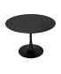 Фото #1 товара Modern Round Dining Table with Patchwork Tabletops and Metal Base