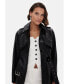 ფოტო #7 პროდუქტის Women's Leather Coat, Black