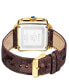 ფოტო #3 პროდუქტის Women's Bari Tortoise Swiss Quartz Italian Brown Leather Strap Watch 34mm