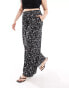 Yours wide leg trousers in mono leopard print