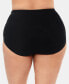 Фото #2 товара Swim Solutions 282050 Womens Plus Size Mid-Rise Tummy-Control Swim Bottoms 16W