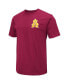 Фото #3 товара Men's Maroon Arizona State Sun Devils Baseball On-Deck 2-Hit T-shirt