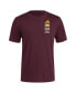 ფოტო #3 პროდუქტის Men's Maroon Distressed Arizona State Sun Devils Reverse Retro Baseball 2 Hit T-shirt