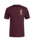 Men's Maroon Distressed Arizona State Sun Devils Reverse Retro Baseball 2 Hit T-shirt