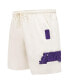 Men's Cream Los Angeles Lakers Triple Tonal Woven Shorts