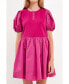 Фото #1 товара Women's Mixed Media Henley Mini Dress