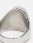 Фото #7 товара ASOS DESIGN waterproof stainless steel oval signet ring in silver and gold tone