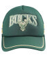 Фото #4 товара Men's Hunter Green Milwaukee Bucks Sidebrand Stripes Trucker Adjustable Hat