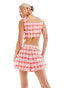 Фото #4 товара Something New X Chloe Frater skort co-ord in red check