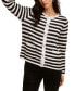 Фото #1 товара Striped Cardigan With Gold Buttons