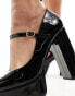 New Look mary jane platform heeled shoes in black