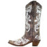 Corral Boots Glow In The Dark Studded Snip Toe Cowboy Womens Brown Dress Boots