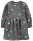 Toddler Butterfly Long-Sleeve Fleece Dress 5T