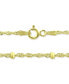 ფოტო #3 პროდუქტის Beaded Singapore Link Chain Bracelet in 18k Gold-Plated Sterling Silver, Created for Macy's
