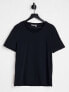 ASOS DESIGN Cotton Blend t-shirt with scoop neck - BLACK