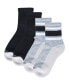 Фото #1 товара Men's Diabetic Vintage-like Stripe Half Cushion Quarter Socks, Pair of 2