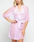 Фото #1 товара Пижама iCollection Cold Shoulder Floral Applique Mesh Robe
