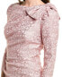 Фото #3 товара Teri Jon By Rickie Freeman Metallic Jacquard Gown Women's Pink 2