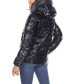 Фото #5 товара Women's Metallic Puffer Coat With Hoodie