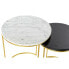 Set of 2 tables DKD Home Decor White Black Golden 40 x 40 x 46,5 cm