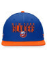 Men's Royal/Orange New York Islanders Fundamental Colorblocked Snapback Hat