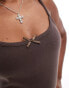 Фото #3 товара COLLUSION longline pointelle cami in brown