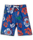 Фото #2 товара Little Boys Royal Florida Gators Floral Volley Swim Shorts