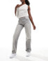 Фото #5 товара Bershka straight leg jeans in grey