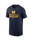 Фото #2 товара Men's Navy Michigan Wolverines Baseball T-Shirt