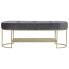 Bench DKD Home Decor Grey Golden Metal 120 x 40 x 45 cm