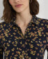 ფოტო #3 პროდუქტის Women's Collared Floral Shirt