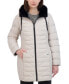 Фото #7 товара Women's Faux-Fur-Trim Hooded Packable Puffer Coat