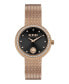 ფოტო #1 პროდუქტის Women's Lea Crystal 2 Hand Quartz Rose Gold-Tone Stainless Steel Watch, 35mm