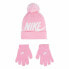 Фото #1 товара Шапка с перчатками Nike Swoosh Розовый