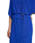 ფოტო #3 პროდუქტის Women's Dolman-Sleeve Belted Blouson Dress