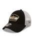 Фото #1 товара Men's Black, White New Orleans Saints Logo Patch Trucker 9FORTY Snapback Hat