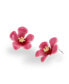 Фото #3 товара Enamel Tropical Flower Stud Earrings