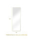 Фото #2 товара Full Length Mirror, Floor Mirror with Stand, Wall-Mounted Dressing Mirror, Bedroom Mirror with Aluminum Frame 65" x 22", Gold